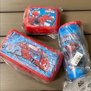 Tupperware Spider-Man Lunch set 3 pc New
